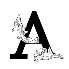 vector illustration of an alphabet ornament