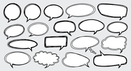 Fototapeta premium Various comic book speech bubbles for creative storytelling