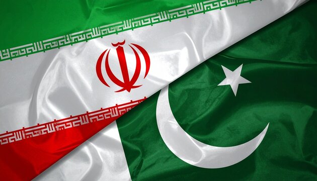 The flags of Iran and Pakistan stand side by side&mdash;evoking cultural depth, diplomatic ties, and the shared aspirations of two neighboring nations.