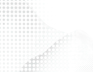 Abstract image with grayscale halftone pattern and dark, organic shape on a white background
