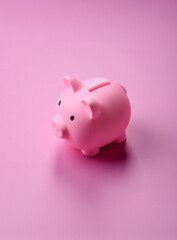 A piggy bank as a concept for storing, accumulating, and saving financial resources. A piggy bank