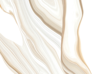 Abstract marble swirl with creamy beige and light brown bands creating organic, flowing forms against a black background