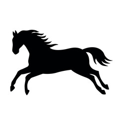 Galloping horse silhouette