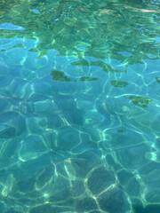 Aqua sea green teal water surface vertical.