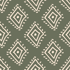 seamless boho geometric pattern with geometric shapes