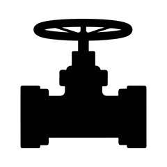 Industrial valve silhouette vector graphic resource for engineering and plumbing designs needs