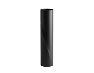 Black cylinder with a slight twist in the center. A subtle gradient adds depth. Dark and minimalist
