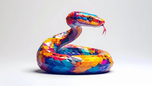Faceted Viper in Technicolor
