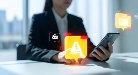 Mobile notification and alert system on smartphone