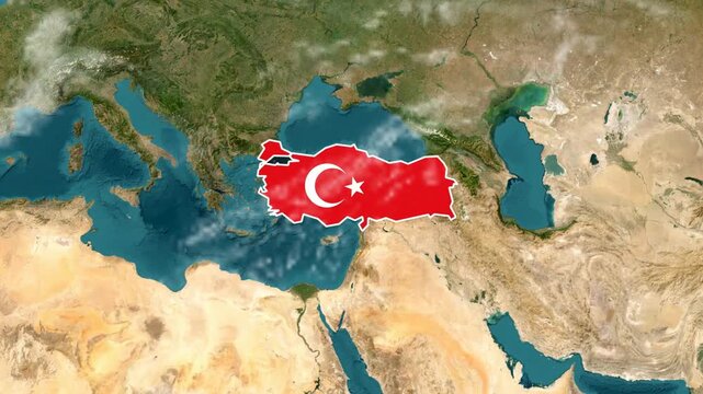Turkey Country Animation 1080 footages