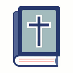 Obraz premium Holy bible with easter cross religious symbol