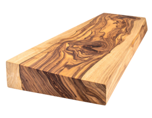 Close-up of a textured wood block, its grain showing various swirls and patterns against a dark backdrop