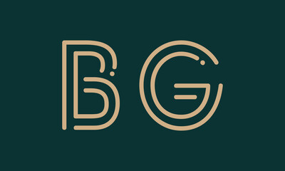 BG B bg initial logo | initial based abstract modern minimal creative logo, vector template image. luxury logotype logo, real estate homie logo. typography logo. initials logo
