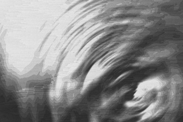 Abstract black and white swirling motion blur portrait