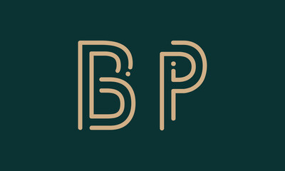 BP B bp initial logo | initial based abstract modern minimal creative logo, vector template image. luxury logotype logo, real estate homie logo. typography logo. initials logo