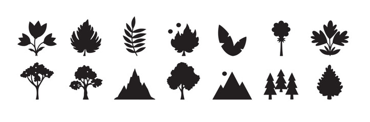 Business logo abstract geomatic shape flower botanical outline spiral motion swirl texture energy decorative icon symbol company vintage set circle leaf fire water wing bundle, vector illustration.