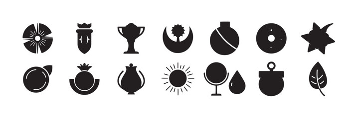 Business symbol abstract geomatic shape decorative botanical flower outline spiral swirl energy motion texture set vintage circle leaf fire water bird wing retro,  vector illustration.