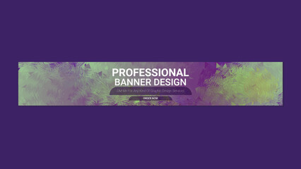 Professional youtube banner cover template channel art design	