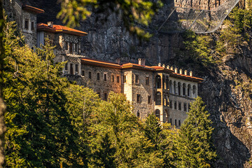 Sumela Monastery is a Greek Orthodox monastery and church complex located on Kara Hill, west of the Meryem Ana Creek within the borders of the Altındere Valley National Park.