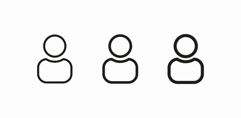 generic person user profile icon sign vector