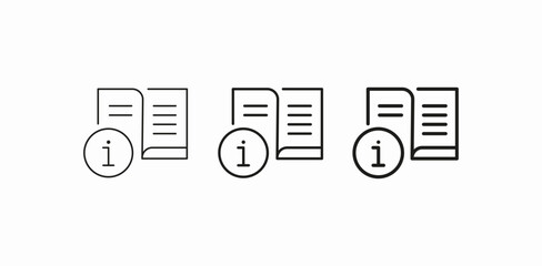 manual guide information book icon sign vector