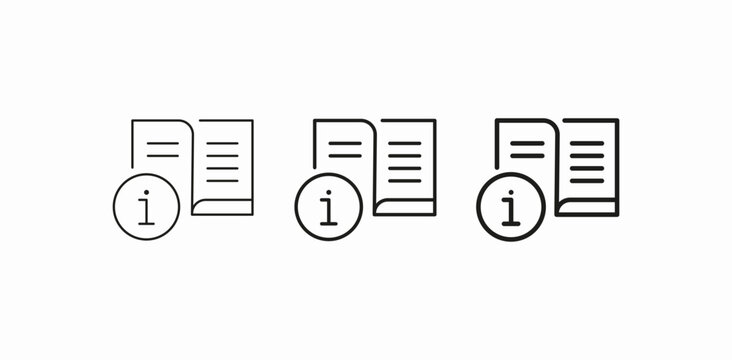 manual guide information book icon sign vector