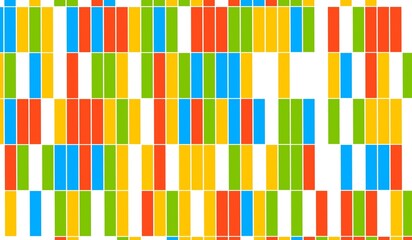 Abstract background, multicolored horizontal squares, mosaic, pixel, flat, 3D illustration