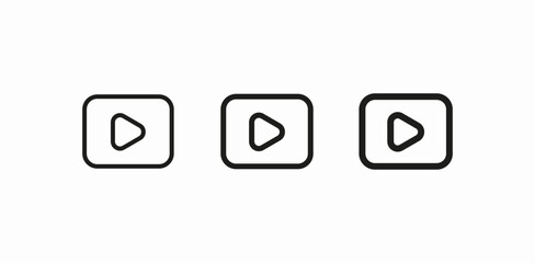simple video player icon sign vector