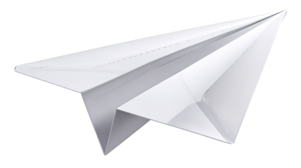 Paper plane on transparent background png