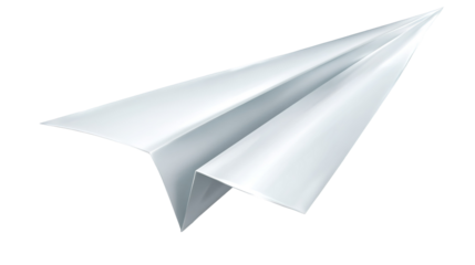 Paper plane on transparent background png