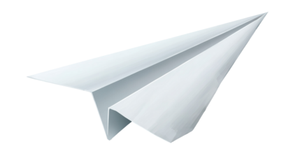 Paper plane on transparent background png
