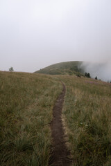 foggy morning on Peaks of the Balkan Trail