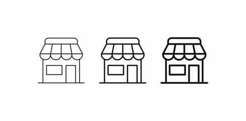 Obraz premium physical retail shop icon sign vector