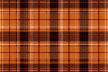 Warm orange and brown plaid pattern textile background