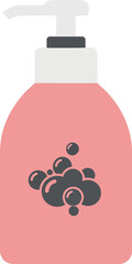 Hand wash bottle with berry infusion for skincare and hygiene vector