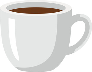 Espresso coffee cup morning refreshment hot beverage ceramic mug vector