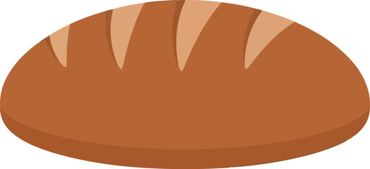 Artisan sourdough bread loaf isolated warm baked food vector