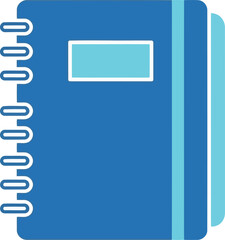 Obraz premium Modern blue spiral notebook for business notes and creative ideas vector