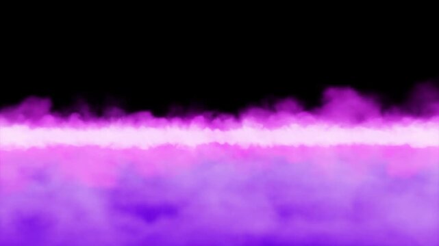 Magical ground dust moving towards camera on a black background -