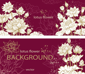 Lotus Flower Template perfect for backgrounds, banners, digital prints, invitations, spa branding, yoga themes, and oriental patter