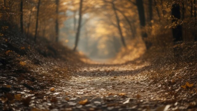 Autumnal forest path