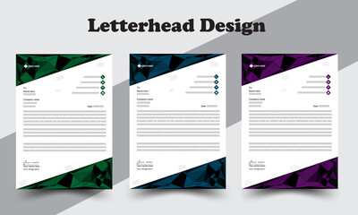 Modern Corporate Letterhead Template – Editable Vector Business Stationery Design