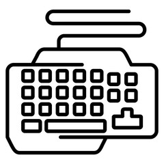 Glowing gaming keyboard icon