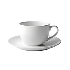 Fototapeta premium White ceramic cup and saucer coffee