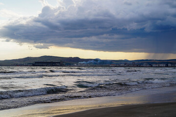 Scenic nature shot of Lake Eğirdir from the shore.