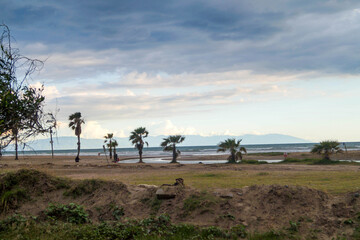 Still reflection of nature on Lake Eğirdir&rsquo;s surface.