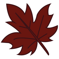 red autumn maple leaf vector 