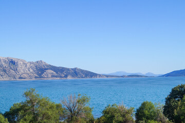 Breathtaking landscape of Eğirdir Lake in Turkey.