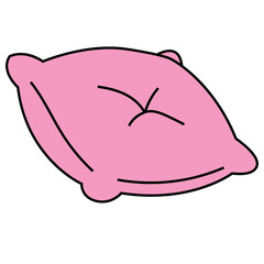 simple pink pillow vector illustration