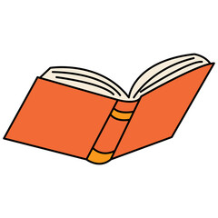Open Book Illustration Simple Minimalist Reading Symbol